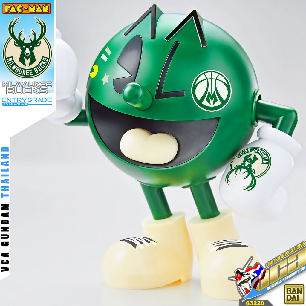 BANDAI ️ ENTRY GRADE EG PAC-MAN PAC MAN PAC MILWAUKEE BUCKS NBA BASKETBALL TEAM