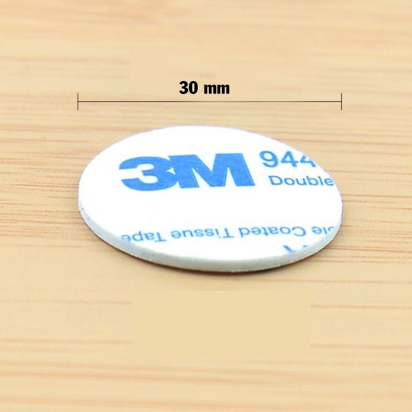 Miếng dán xốp 3M hai mặt màu trắng đường kính 30mm