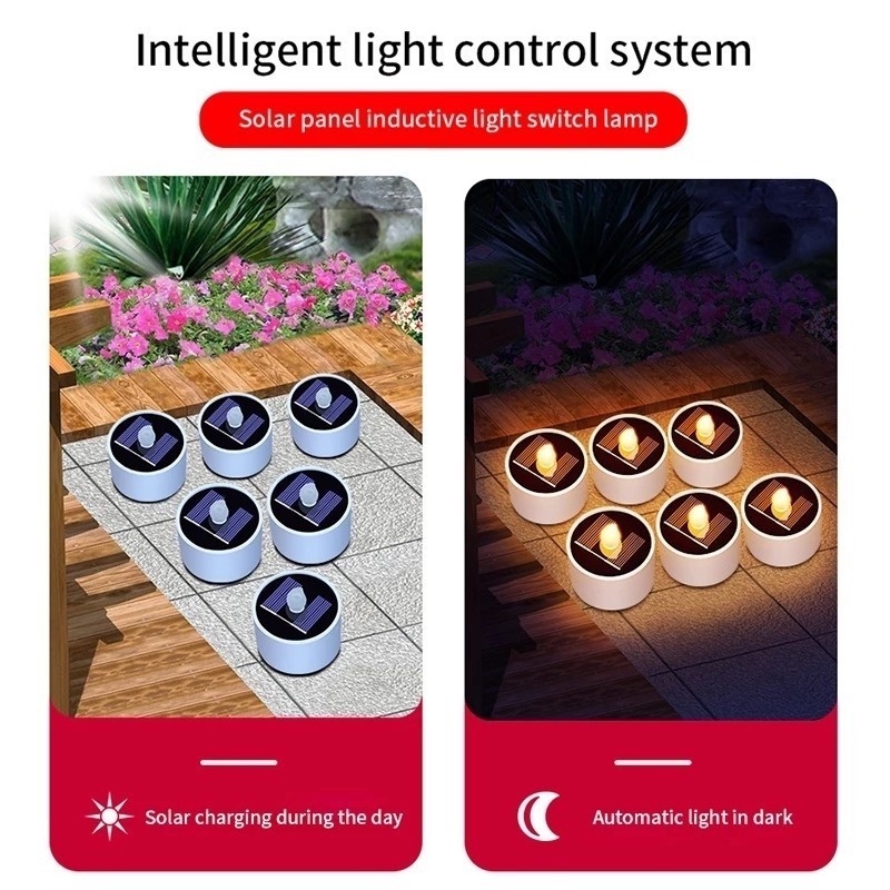 Đèn LED Hình Nến Không Khung Sử Dụng Năng Lượng Mặt Trời Dùng Trang Trí Tiệc