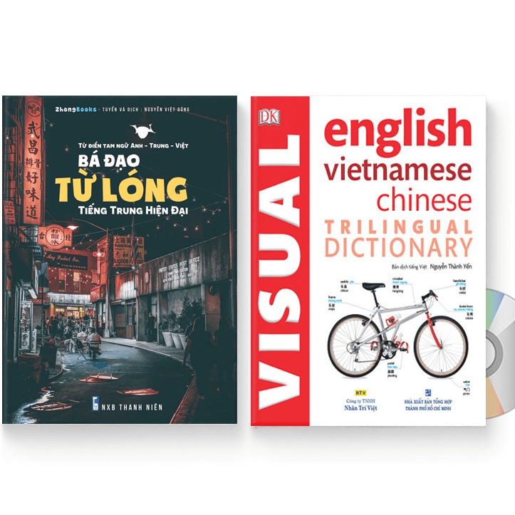 Sách - Combo: Bá đạo từ lóng tiếng Trung hiện đại (Tam ngữ Anh – Trung – Việt) + Từ điển hình ảnh Tam Ngữ Trung Anh Việt