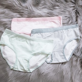 Combo 3 chiếc quần chíp nữ cotton dạng kẻ sọc thoáng mát-hot