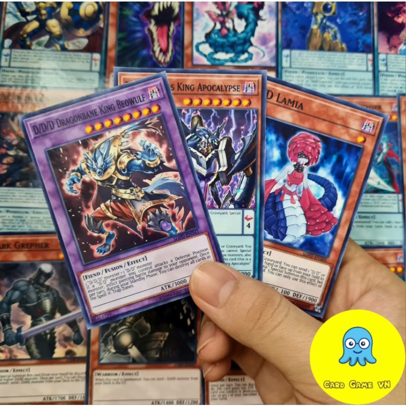 [BÀI IN] Bài YuGiOh - Bộ 45 lá bài Structure Deck trong Deck Pendulum Domination - D/D/D Deck - Card Game VN