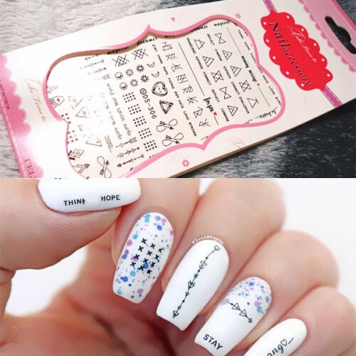 Set 2 Tấm Nhãn Dán Trang Trí Móng Tay Nghệ Thuật
