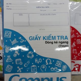 Giấy kiểm tra Campus ôly và dòng kẻ ngang