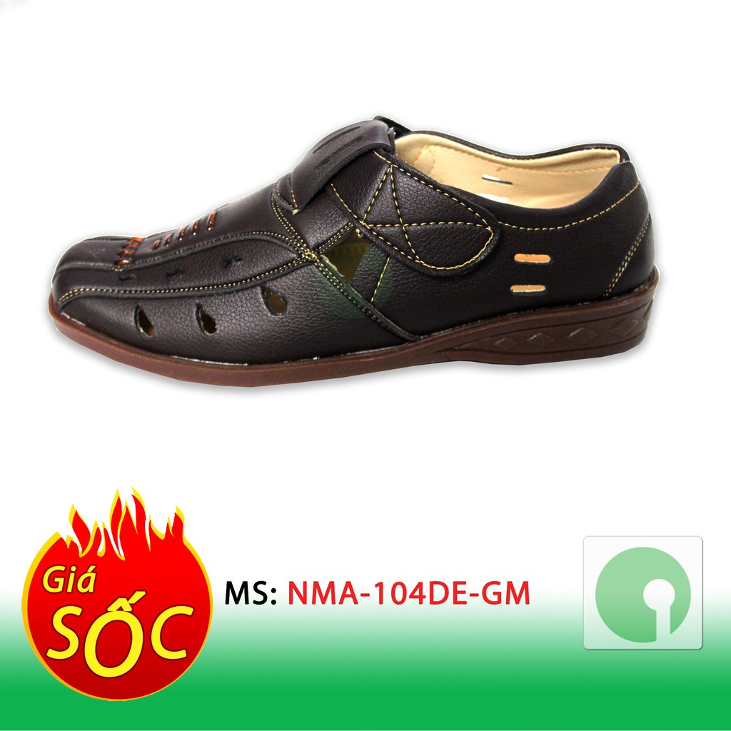 Thời trang giày lười nam công sở giá rẻ - có lỗ thoáng khí - kiểu dáng mới nhất năm - NMA-104DE-GM (Màu đen)