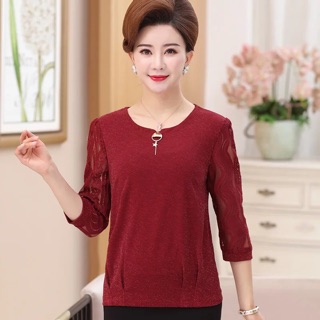 Áo) bộ quần áo nữ trung niên