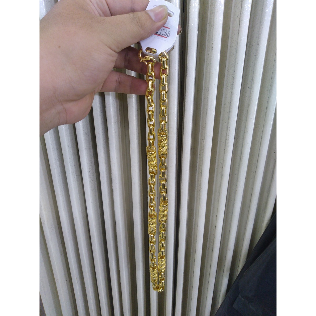 Dây Chuyền Nam Mạ Vàng 18k, 24k Mẫu Xích Rồng Quấn Trụ