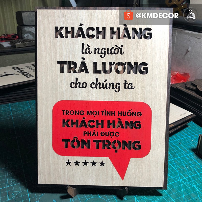 Tranh tạo động lực TBIG - Khách hàng là người trả lương cho chúng ta trong mọi tình huống khách hàng phải được tôn trọng