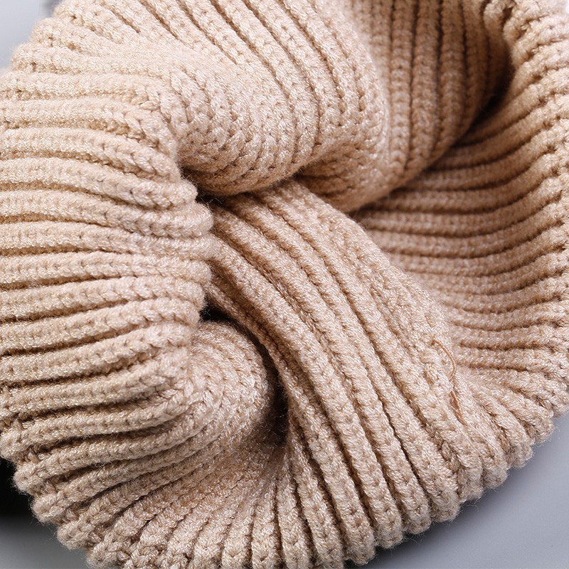 Soft Warm Wool Kupluk Hat with Pom-pom Ball Decoration for Babies / Boys / Girls