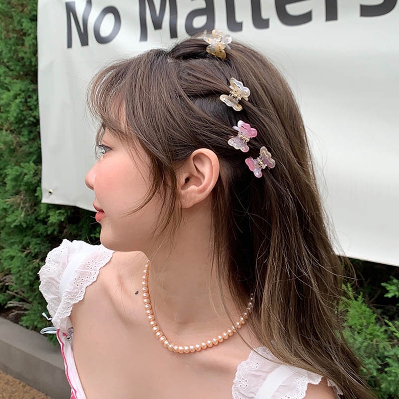 Kẹp Tóc Hình Bướm Mini Màu Sắc Gradient Dành Cho Nữ