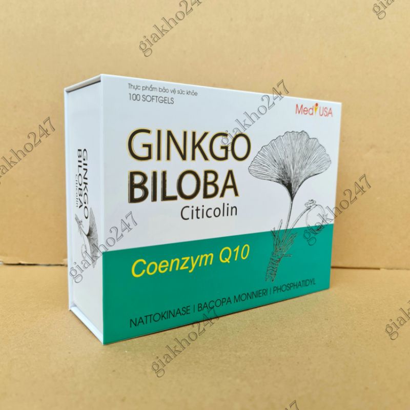 Viên bổ não GINKGO BILOBA 360mg Giúp tăng cường trí nhớ, tập trung trí tuệ - Hộp cứng 100 viên