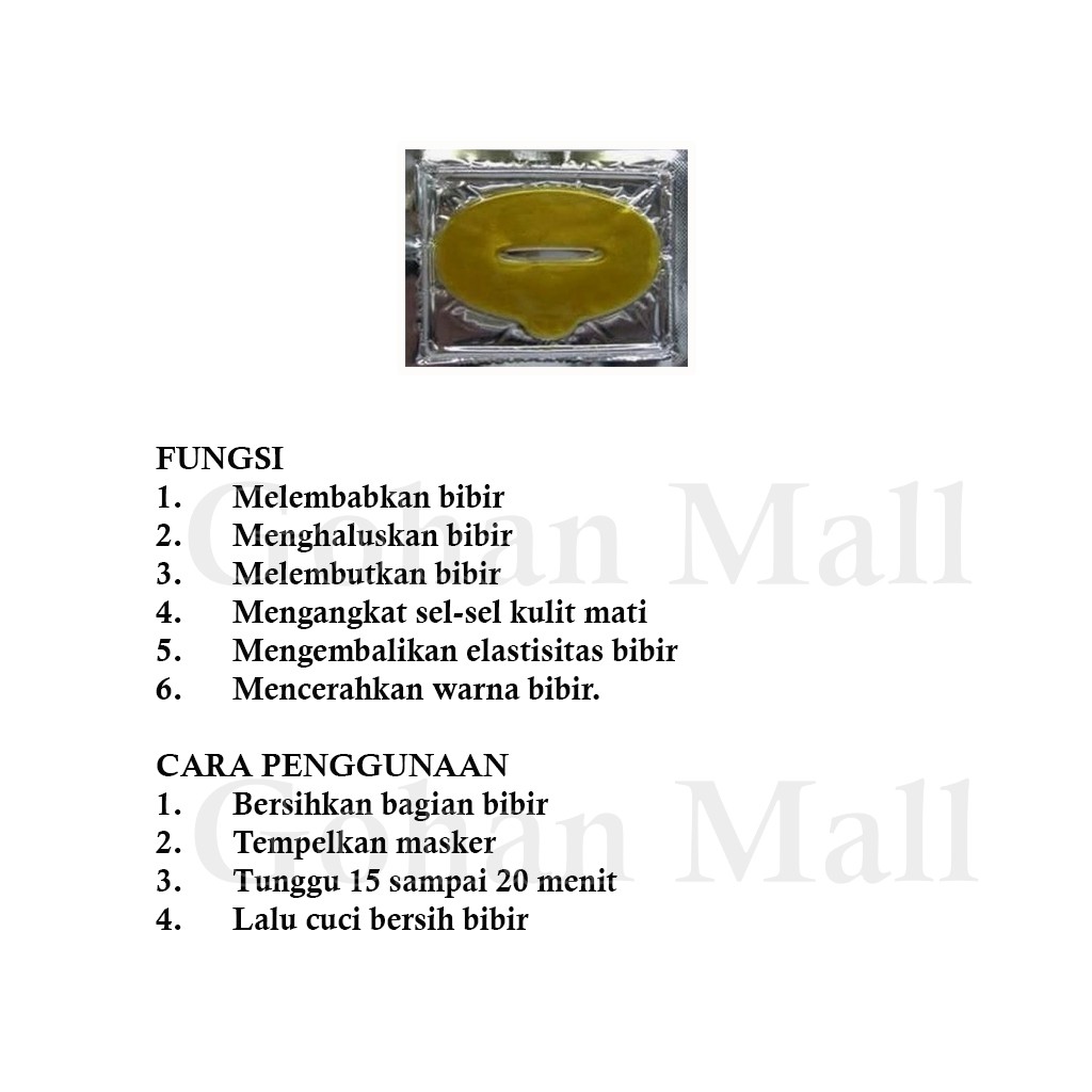 (hàng Mới Về) Mặt Nạ Môi Collagen Màu Vàng Đồng | BigBuy360 - bigbuy360.vn