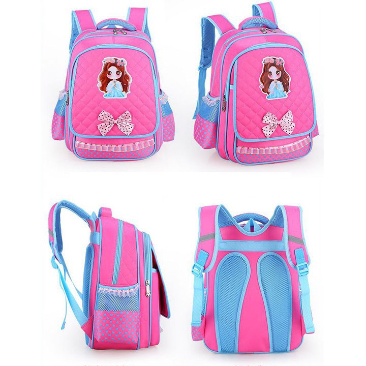 [Size 38] Balo Đi Học, Cặp Sách, Balo Học Sinh Chống Cho Bé Gái Từ Lớp 1 đến lớp 4 Chống Thấm Nước, Có Phản Quang