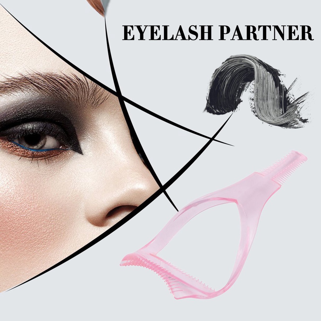 3 in 1 Mascara Guard Eyelash Brush Curler Lash Comb Cosmetic Makeup Cosmetic