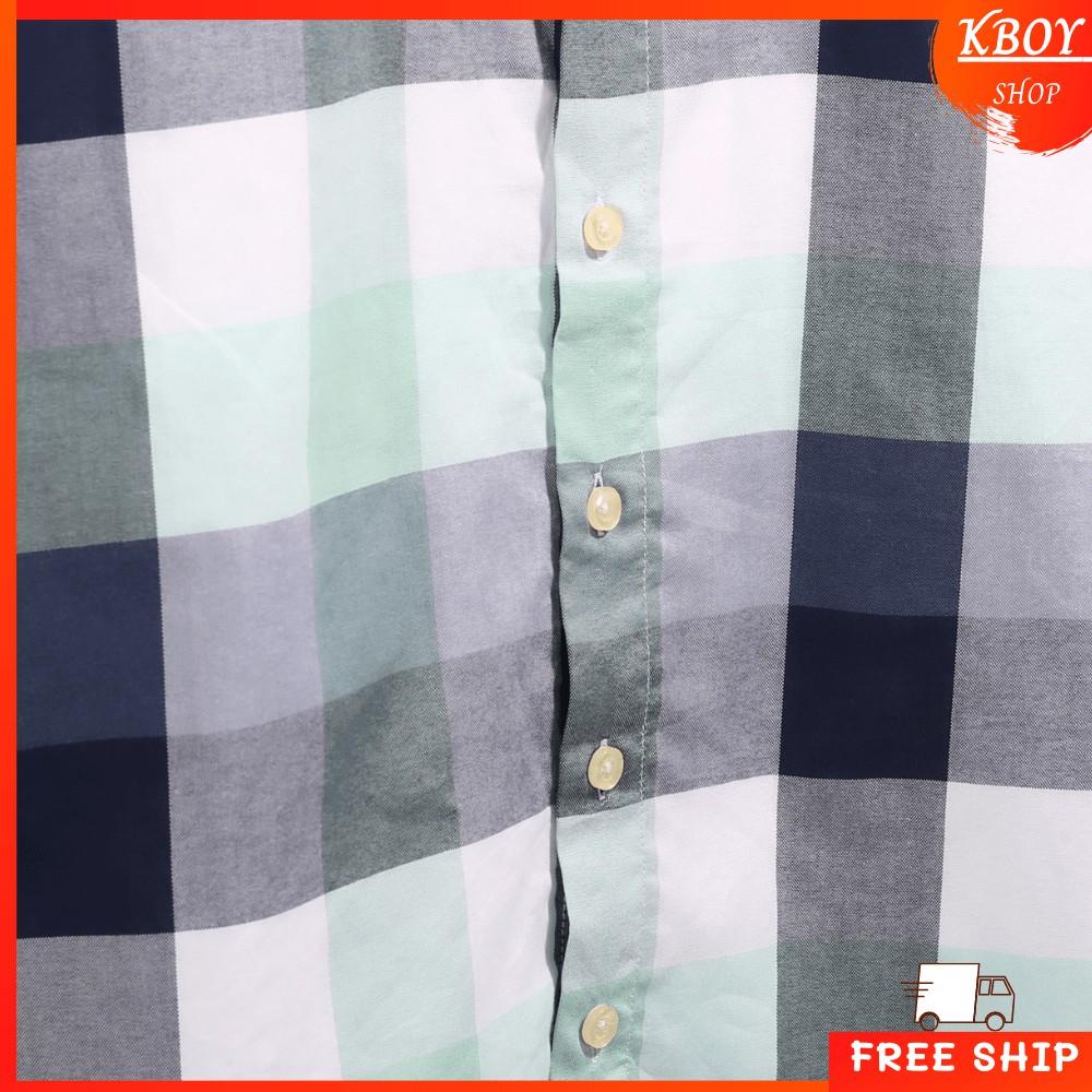 Áo sơ mi nam tay ngắn cotton spandex caro vải co giãn nhẹ mềm mịn thoáng mát - T04 | BigBuy360 - bigbuy360.vn