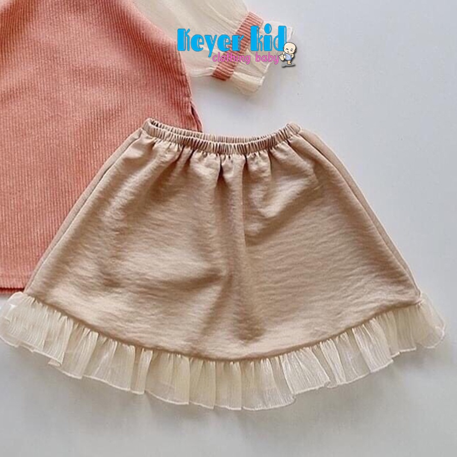 [TẶNG TẤT ĐƠN 150K] Áo Dài Hàn Quốc Bé Gái Kiểu Mới Siêu Sang Chảnh Vải QC Kết Hợp Ren Loại 1 KEYER KIDVN MÃ XUẤT VN07