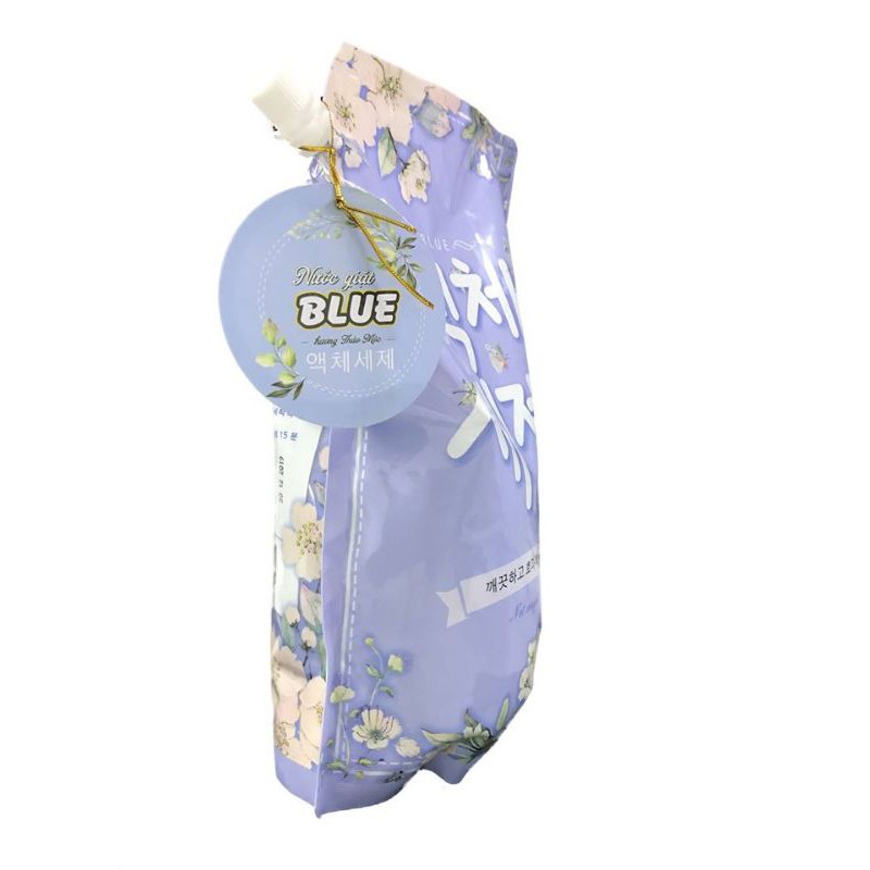( Bao Bì Mới ) Nước giặt Blue 2000 ml hương Thảo Mộc và hương Nước Hoa sx theo công nghệ Hàn Quốc an toàn cho gia đình 