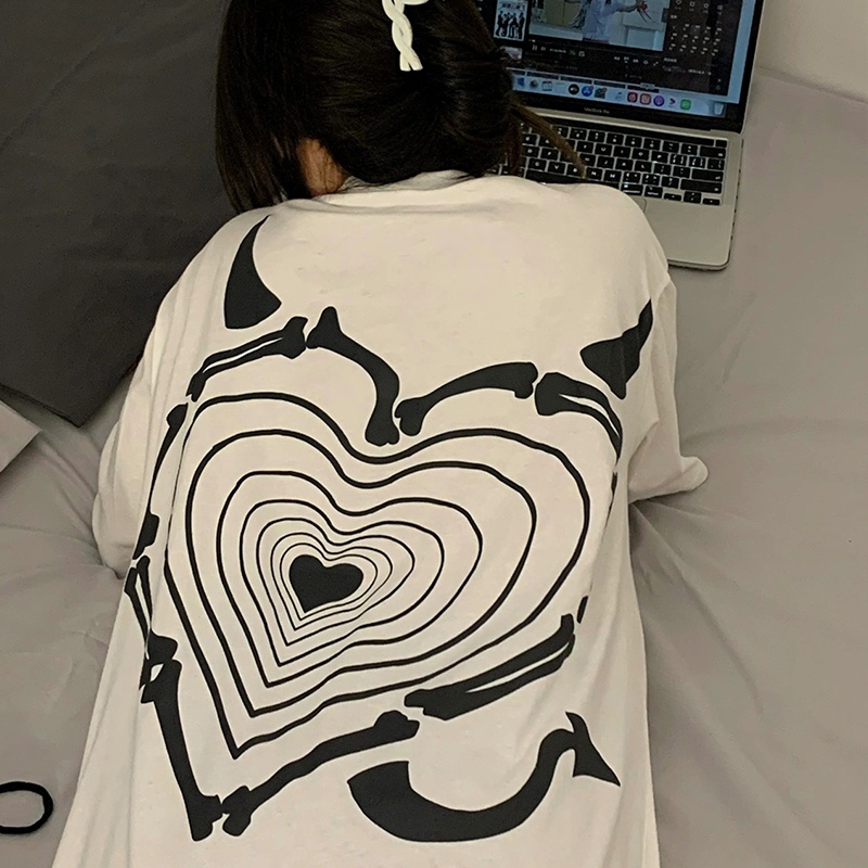 Áo Thun Cotton Cao Cấp In Họa Tiết Thời Trang Cho Nữ