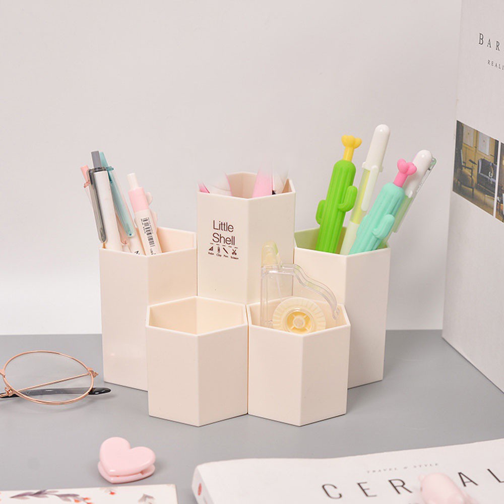 MXMIO Large Capacity Stationery Desk Storage Box Pen Holder Office School Desktop Kawaii Pencil Organizer/Multicolor