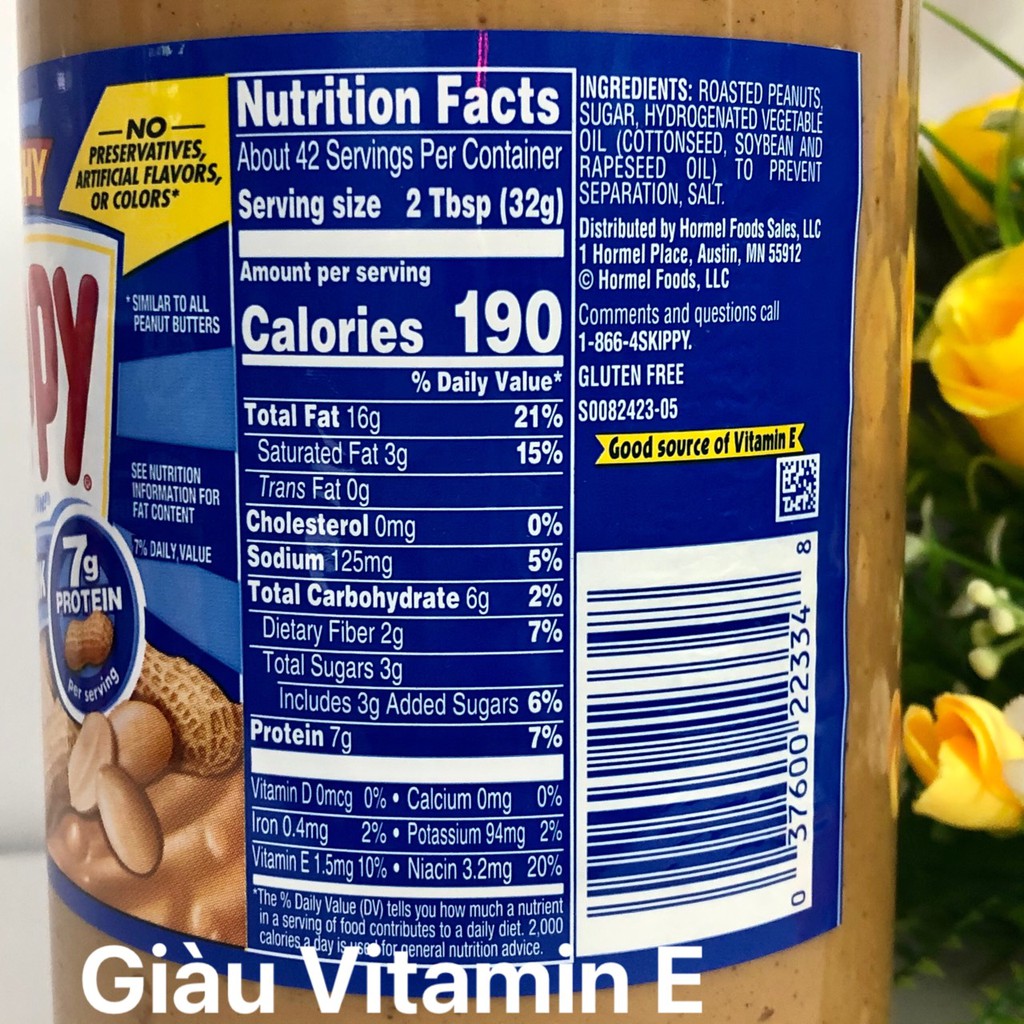 ❤ Sale [Date 1/2022] Tách lẻ 1 hộp Bơ đậu phộng Skippy 1.36kg Mỹ (Có hạt/ Kem Mịn), thơm ngon bổ dưỡng | BigBuy360 - bigbuy360.vn