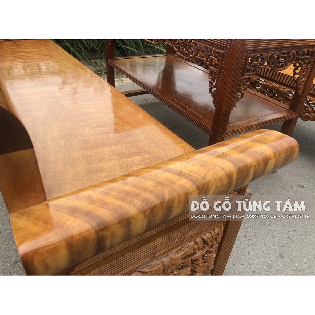 Trường Kỷ Gỗ Đinh Thối Chọn Vân Chun