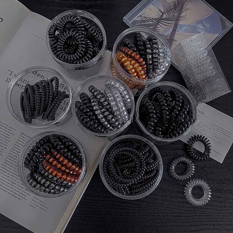 Set 3 / 10 Dây Buộc Tóc Cao Su Co Giãn Phong Cách Hàn Quốc Đơn Giản Dành Cho Nữ