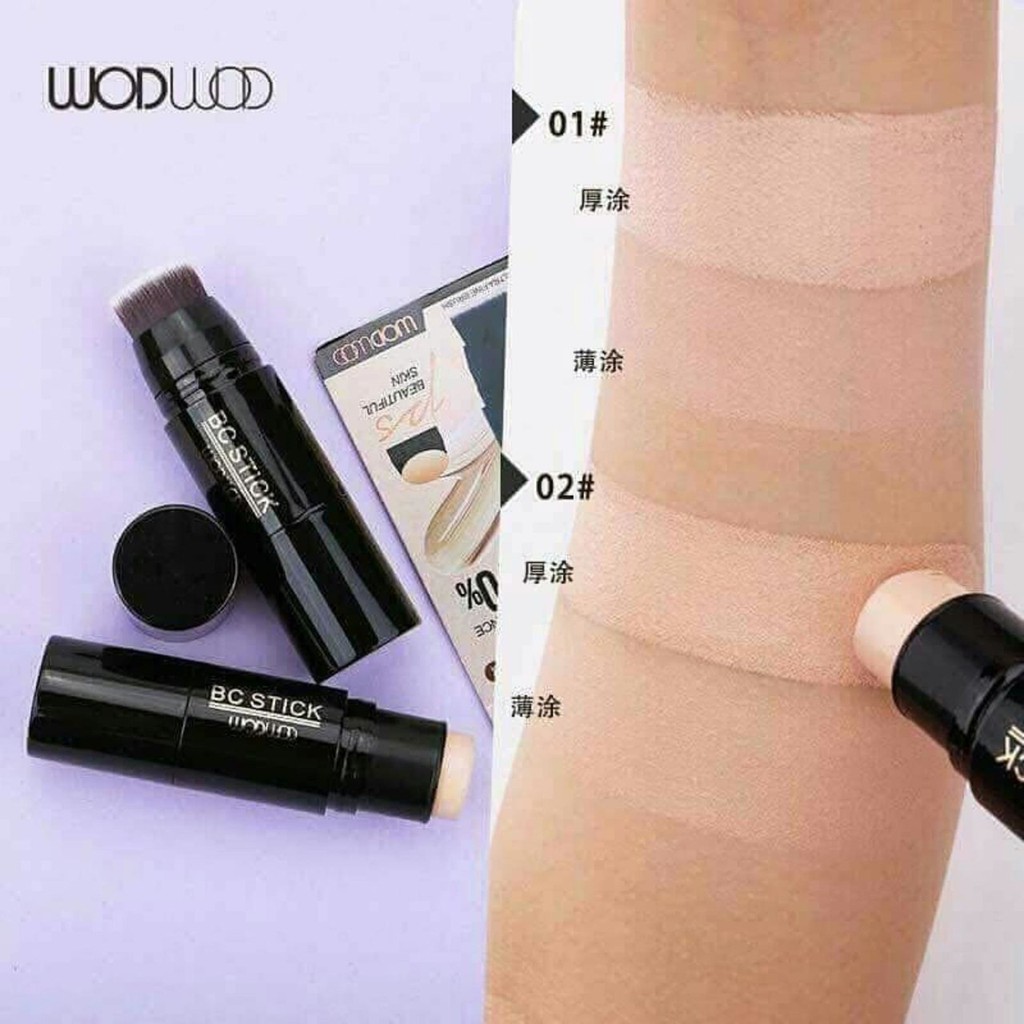 Kem che khuyết điểm 2 đầu ( kem + cọ ) tạo khối BC stick WODWOD ( số 1 tone sáng tự nhiên ) | BigBuy360 - bigbuy360.vn