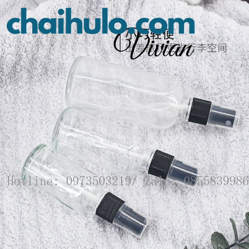 50ml - Chai xịt phun sương, chai thủy tinh dày đẹp, chất lượng cao - HÀNG CÓ SẴN