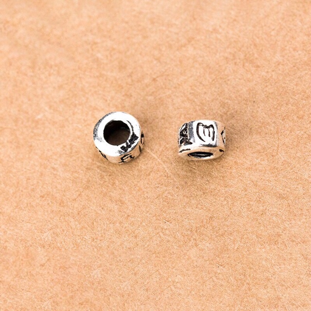 GIÁ BUÔN  Charm chặn bạc khắc chú - Hàng bạc VIP loại 1 PH915