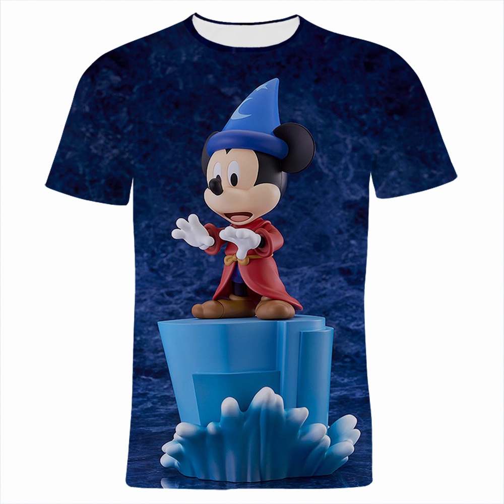 Áo Thun Tay Ngắn In Hình Chuột Mickey 3D Thời Trang Mùa Hè 2022