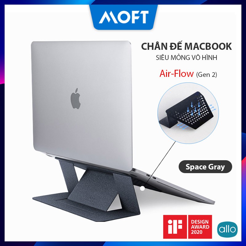 ✔️Giá Đỡ MOFT Laptop Stand Air-Flow 2020, Nâng Cấp Thêm Lỗ Thoát Nhiệt, Chân Đế MacBook Siêu Mỏng Nhẹ, MOFT Chính Hãng