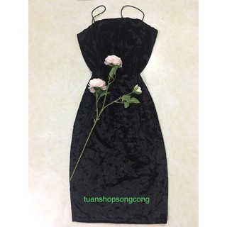 Váy nhung nhám body 2d