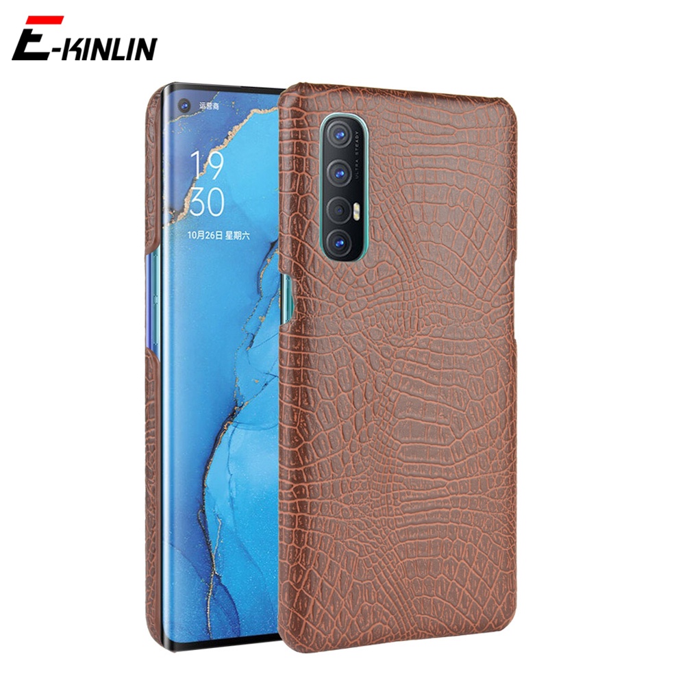 Ốp Điện Thoại PC Cứng Họa Tiết Da Cá Sấu Cho OPPO Reno5 Reno4 SE Reno3 Pro Lite F Z