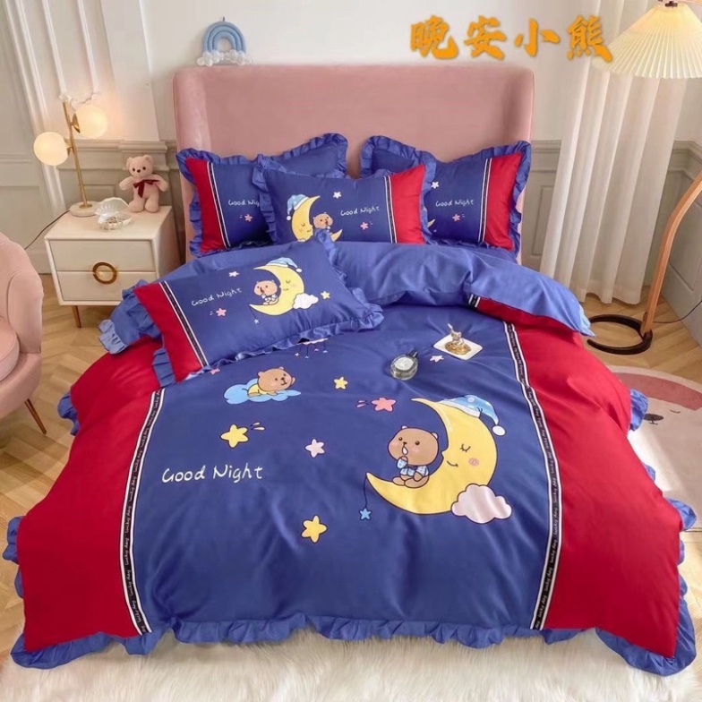 Bộ chăn ga gối Cotton Magic nhập khẩu mềm mại , bộ chăn ga gối 4 món Cotton Magic cao cấp sang trọng nhiều màu