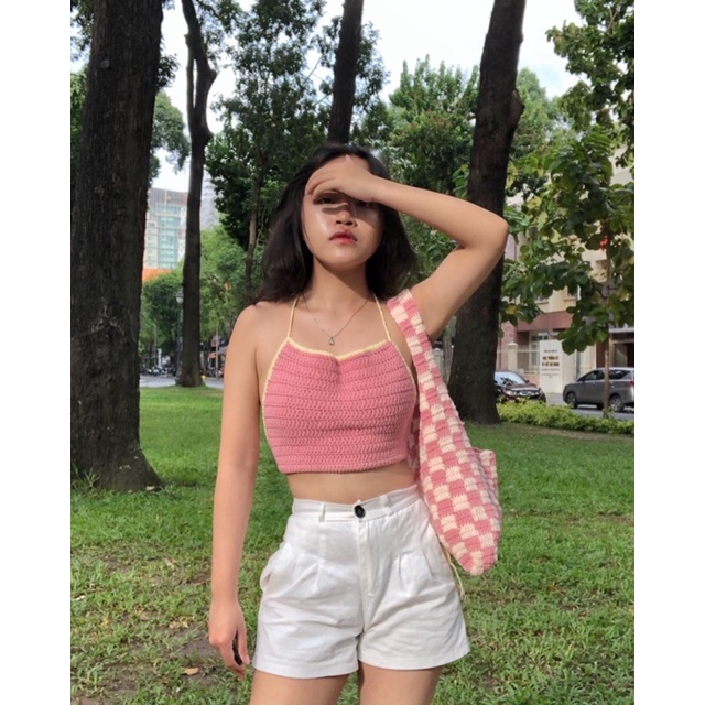 Yếm em - áo yếm móc len - gnic.studio