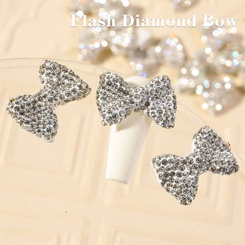 Phụ Kiện Trang Trí Móng Tay 3D Hình Nơ Bằng Hợp Kim DIY