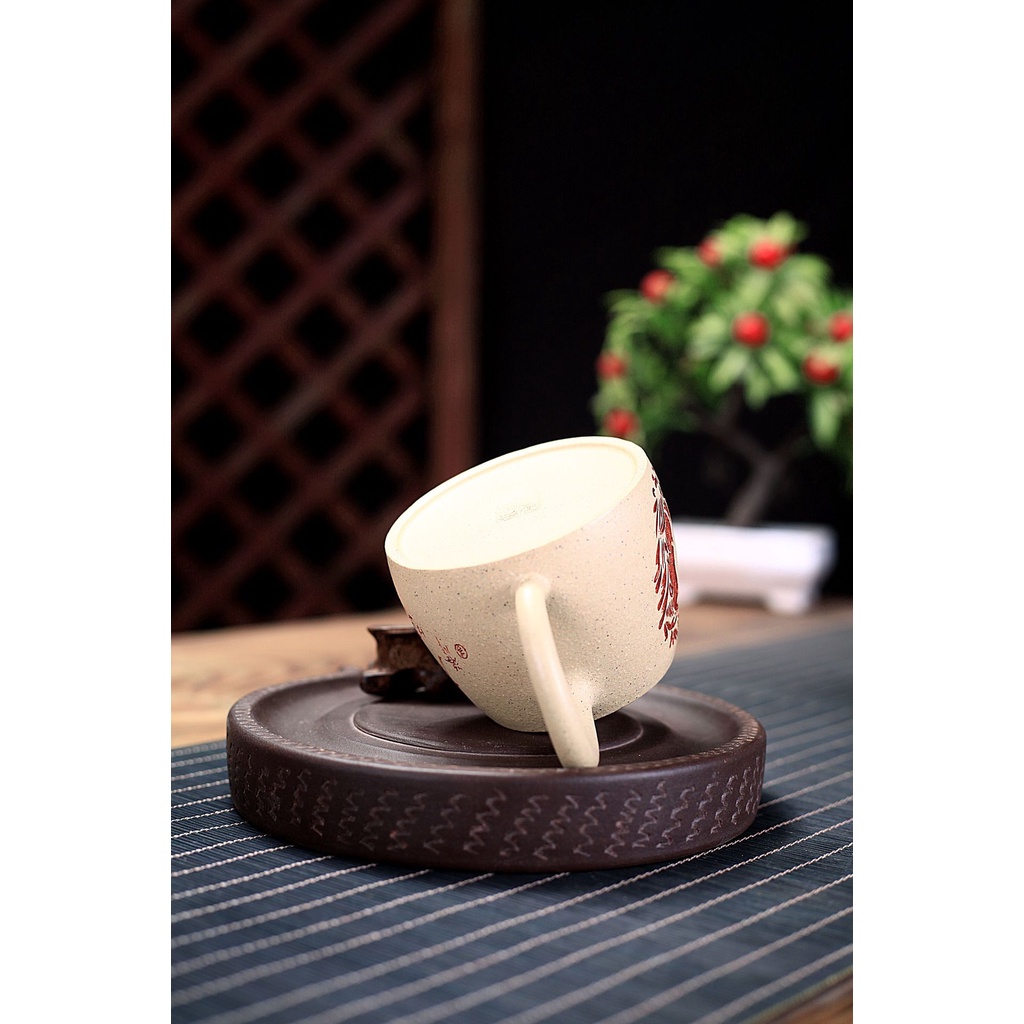 Ấm Tử Sa Nghi Hưng Nhất Lộc Hữu Nhĩ 260 ml (Bạch Ngọc Đoạn Nê)