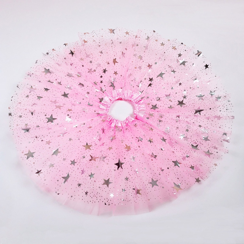 Chân Váy Xoè Tutu Phối Lưới Chất Liệu Co Giãn Thoải Mái Cho Bé Gái