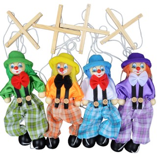 Đồ chơi con rối gỗ chú hề đáng yêu vui nhộn cho bé
