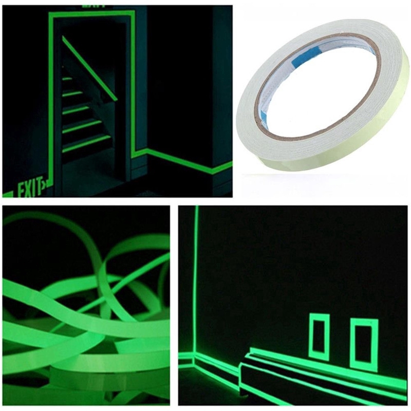 Băng keo PET dạ quang dán tường cảnh báo kích thước 10m 25mm