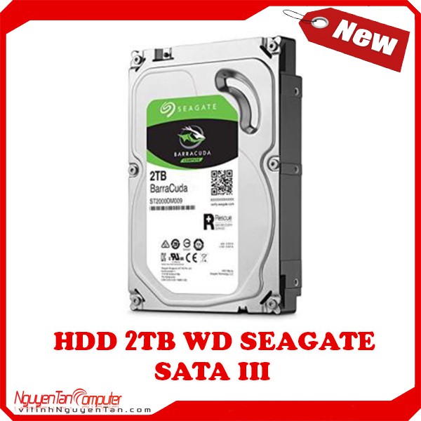 Ổ CỨNG HDD SEAGATE BARRACUDA 2TB 7200RPM, SATA3 6GB/S, 64MB CACHE - NEW BẢO HÀNH 24 THÁNG