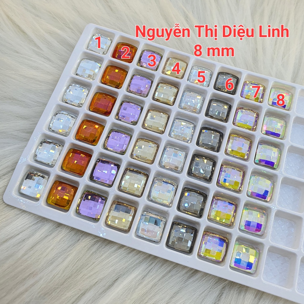 Đá Khối K9 Hình Vuông Chân Bằng 8Mm [ Giá 1 Viên ]