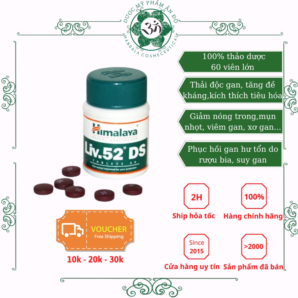 Himalaya Liv.52 DS hỗ trợ thải độc gan loại mạnh - Mandala Shop Liv52ds Liv.52Ds