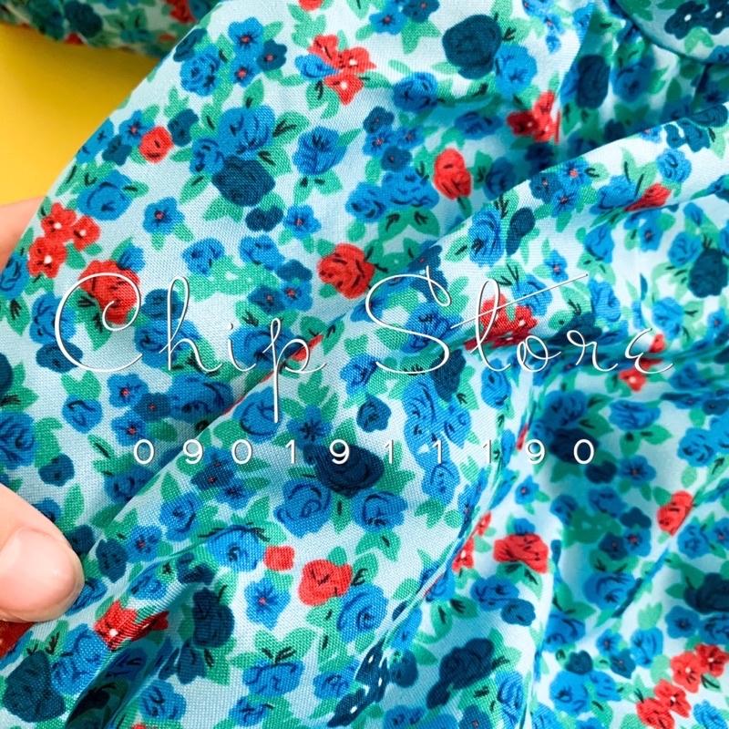 VÁY SUÔNG HOA NHÍ TAY PHỒNG SIÊU XINH KOREA STYLE