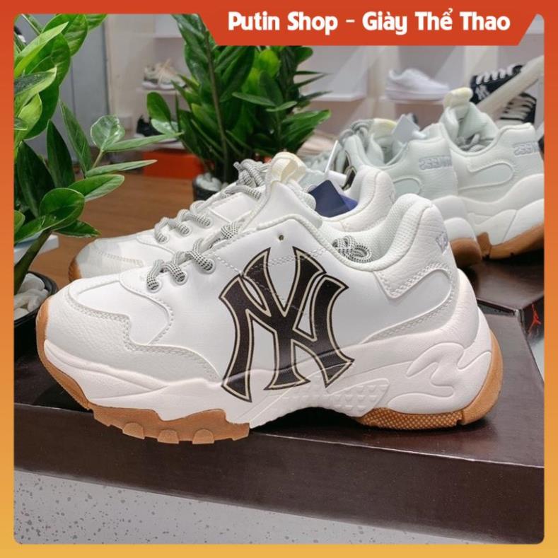 Giày Thể Thao Nam Nữ MIB Đế Nâu, Giầy Độn Đế ny đen Mlb boston, Ny Vàng, La full box bill