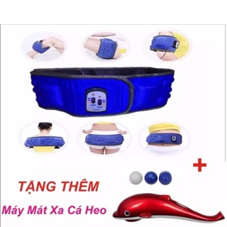 Đai massage đặc trị vùng bụng x5 giảm mở bụng hiệu quả + tặng massage cá heo mini