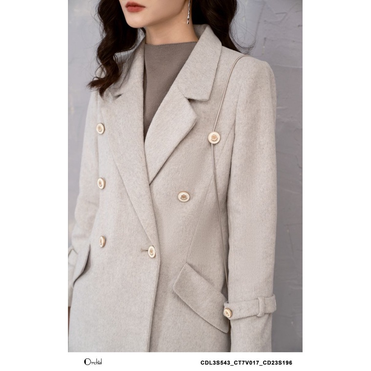 Áo mangto nữ dạ màu ghi Orchid CD23S196 | BigBuy360 - bigbuy360.vn