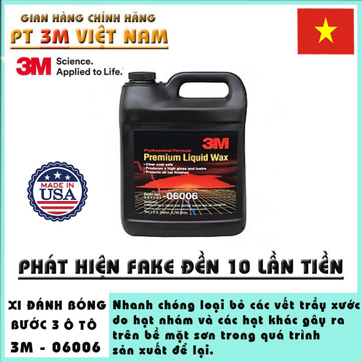 Xi đánh bóng bước 3 – 3M 06006 premium liquid wax