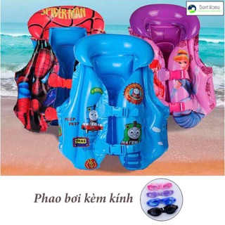 Áo phao bơi tặng kèm kính bơi cho bé