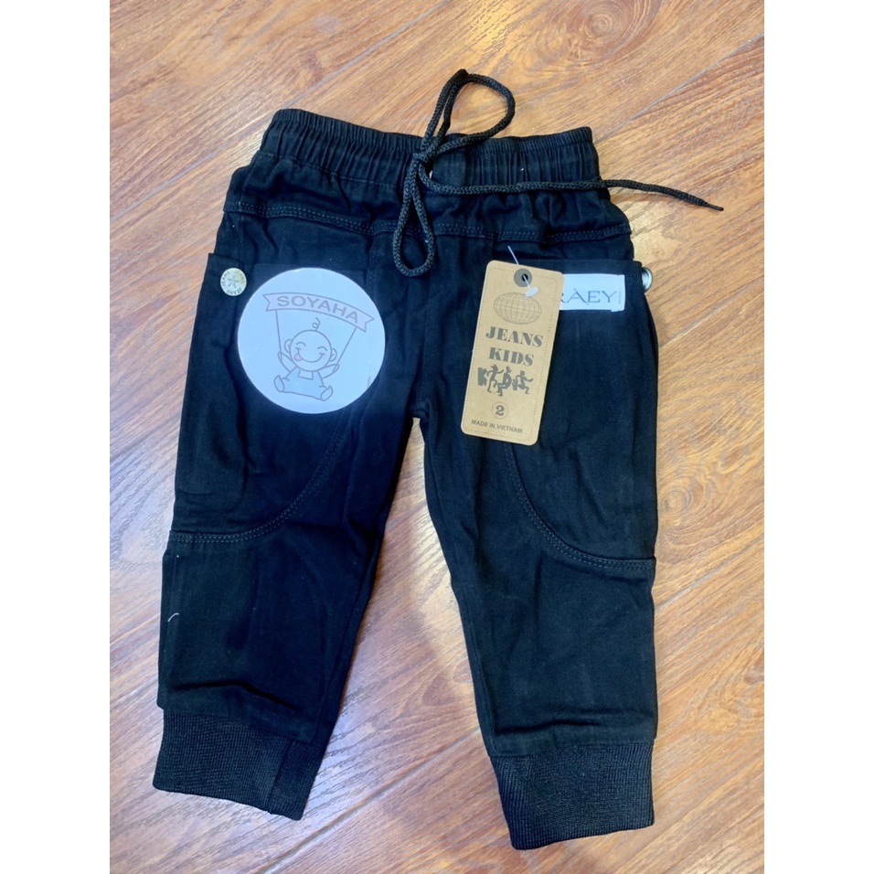 Quần Bé Trai Thu Đông Chất Kaki Mềm Túi Hộp Bo Ống Có Dây Rút Thời Trang